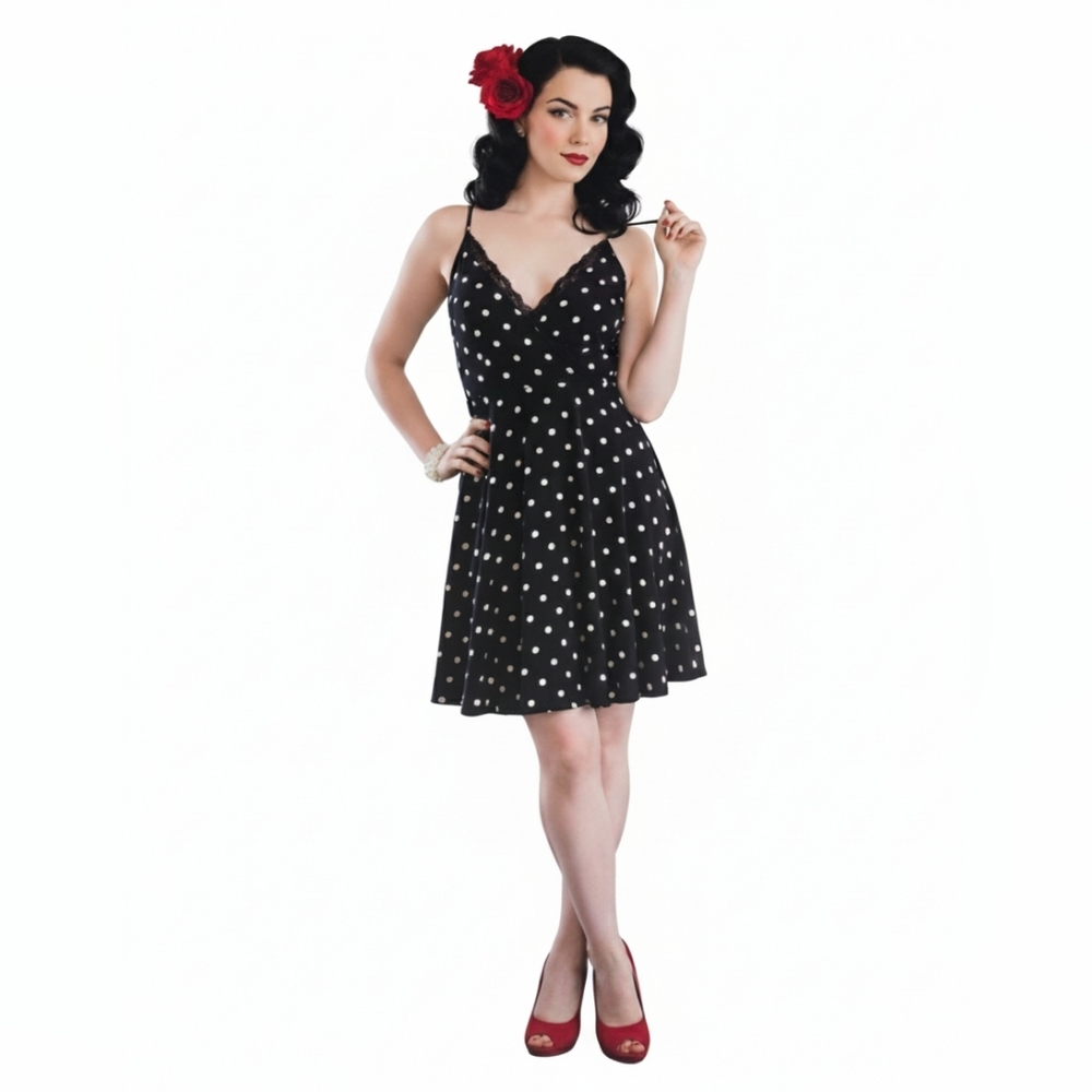 Forever 21 | Black & White Polka Dot Dress L